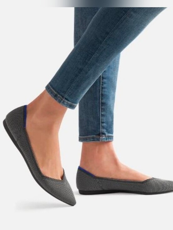 Rothy's Shoes - ROTHYS Gray Cloud The Point Ballet Slip On Flats